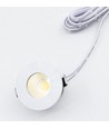 LEDlife Ø3,8cm Focu38 møbelspot innbygging RA92 - Hull: Ø3,5 cm, Mål: Ø3,8 cm, Matt hvit, 2W, 12V DC