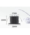 LEDlife Ø3,8cm Focu38 møbelspot innbygging RA92 - Hull: Ø3,5 cm, Mål: Ø3,8 cm, Matt hvit, 2W, 12V DC