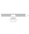 LEDlife Ø3,8cm Focu38 møbelspot innbygging RA92 - Hull: Ø3,5 cm, Mål: Ø3,8 cm, Matt hvit, 2W, 12V DC