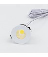 LEDlife Ø3,8cm Focu38 møbelspot innbygging RA92 - Hull: Ø3,5 cm, Mål: Ø3,8 cm, Matt hvit, 2W, 12V DC