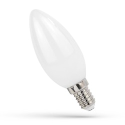 E14 LED 1W LED stearinlys pære - C35, karbon filamenter, mattert glas, E14