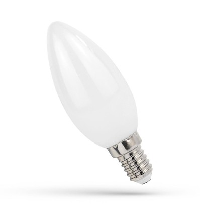 1W LED stearinlys pære - C35, karbon filamenter, mattert glas, E14