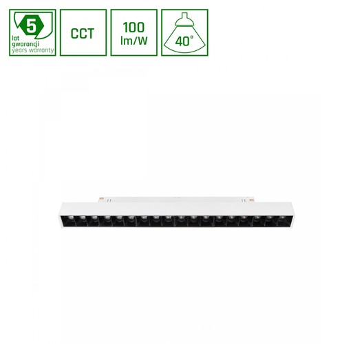 System Shift Smart-Grid M skinne Lys 17W - 303mm, 35°, hvit, CCT/demp.