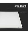 V-Tac 60x60 LED panel i ramme - 36W, innebygd i hvit ramme til direkte montering