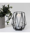 LED Blokklys 15cm høy, flammeeffekt, hvit - Ø5cm, fungerer m. fjernkontroll, timer, ekte stearin