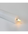 LED Blokklys 15cm høy, flammeeffekt, hvit - Ø5cm, fungerer m. fjernkontroll, timer, ekte stearin