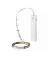 1m 2,4W/m sprutsikker LED-strip - 6V DC, IP65, PIR-sensor, batteri, 30 LED pr. meter