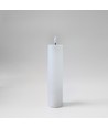 LED-kubbelys 20cm, flammeeffekt, hvit - Ø5cm, fjernkontroll, timer, ekte voks