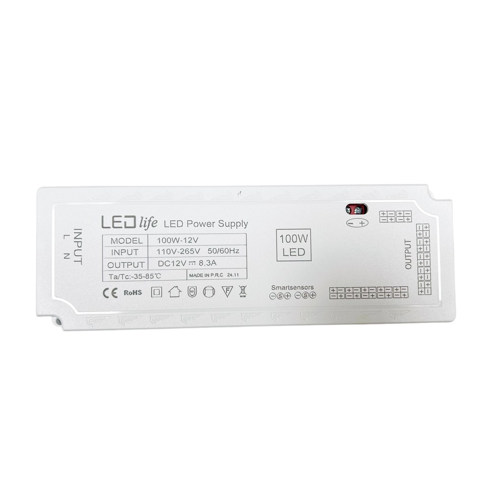 LEDlife møbelspot strømforsyning 100W – Til Sono, Cabi og Reco møbelspot, maks. 12 spot