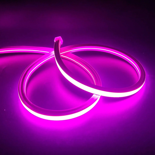 AnyCut Neon Flex 10x10 Lilla LED strip - 5m, 8W/m, 12V, Ingen klippeavstand