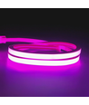 AnyCut Neon Flex 10x10 Lilla LED strip - 5m, 8W/m, 12V, Ingen klippeavstand