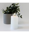 LED blokklys 12,5cm, smelte-look, flammeeffekt - Ø7,5cm