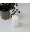 LED blokklys 12,5cm, smelte-look, flammeeffekt - Ø7,5cm