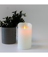 LED XL blokklys 17,5cm, flammeeffekt, hvit - Ø10cm