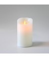 LED XL blokklys 17,5cm, flammeeffekt, hvit - Ø10cm