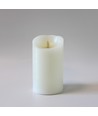 LED XL blokklys 17,5cm, flammeeffekt, hvit - Ø10cm