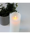 LED XL blokklys 22,5cm, flammeeffekt, hvit - Ø10cm