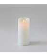 LED XL blokklys 22,5cm, flammeeffekt, hvit - Ø10cm