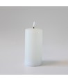 LED blokklys 15cm, smelte-look, flammeeffekt - Ø7,5cm