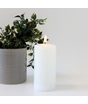 LED blokklys 15cm, smelte-look, flammeeffekt - Ø7,5cm