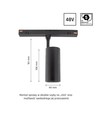 10W SMART LED skinnespot - 950lm, 3000K, hvit kant