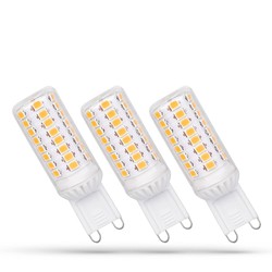 Spectrum LED G9 LED 4.9W - 230V, Varm Hvit, Dempbar, Premium, Spectrum, 3-pakning