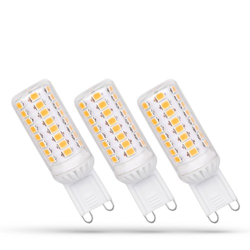 G9 LED 4.9W - 230V, Varm Hvit, Dempbar, Premium, Spectrum, 3-pakning