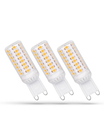 G9 LED 4.9W - 230V, Varm Hvit, Dempbar, Premium, Spectrum, 3-pakning