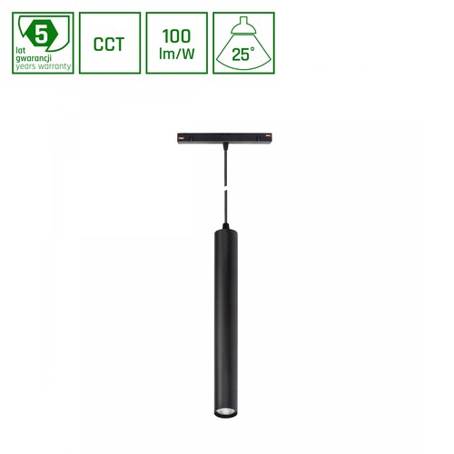 12W System Shift SMART HANGIT LED modul, 48V - CCT, 25°, 1150lm, 40 x 297 mm, inkl. 90cm wire