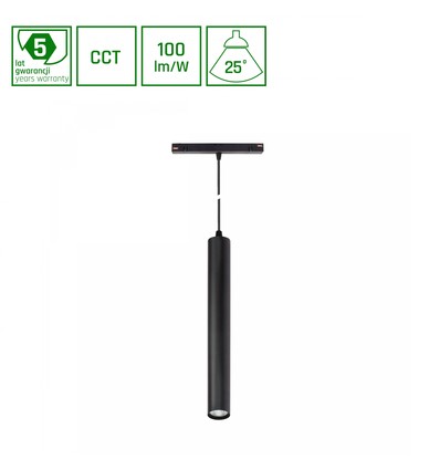 12W System Shift SMART HANGIT LED modul, 48V - CCT, 25°, 1150lm, 40 x 297 mm, inkl. 90cm wire