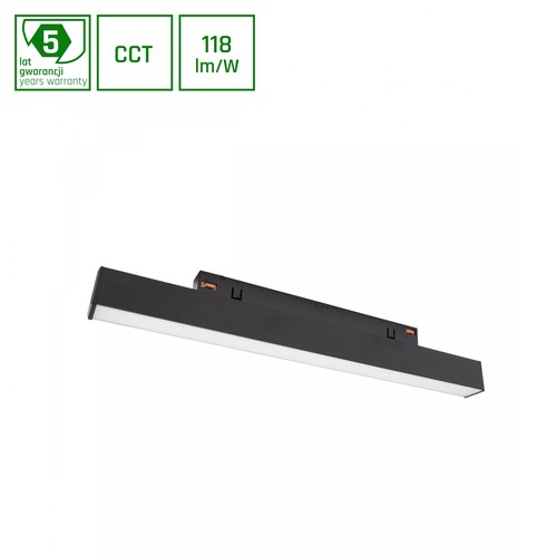 8W SYSTEM SHIFT LINE S skinnespot, 48V - CCT, 123lm/W, 48V DC, CLICK & SHIFT system