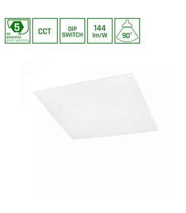 Algine Panel bakbelyst 25W/40W/45W - CCT 230V 120° IP20 UGR19 620x620x34mm hvit