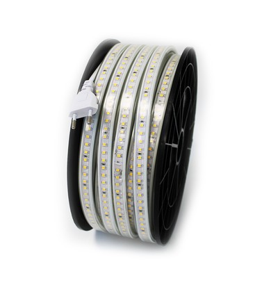 Arbeidslys 25m 230V LED stripe - IP67, 120 LED/m, 10W/m, 1000 lm/m