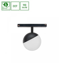 Produsenter System Shift CCT Globe Sphere - Skinne Lys Ø100x130mm, 5W, 165°, Svart, CCT Switch