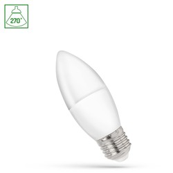 Produsenter C37 E27 1W - LED-kertelyspære, 230V, Nøytral hvit, Spectrum