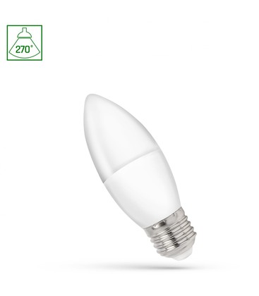 C37 E27 1W - LED-kertelyspære, 230V, Nøytral hvit, Spectrum