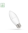 E27 1W LED kronepære - C37, 230V