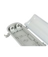 Limea H LED dobbeltarmatur - uten lyskilde, G13 2x120 250V IP65 1320x100x85 mm grå