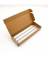 3-pak hvite LED stearinlys, flammeeffekt - Ø2,2cm, Høyde: 24,5cm, stagelys, inkl. fjernkontroll, timer, batteri