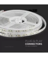 5m 7,2W/m sprutsikker LED-strip - 12V DC, IP65, 120 LED per meter