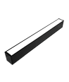 48W LED lysskinne, taklampe for kontor - Svart, 120 lm/W, 150 cm, inkl. wireoppheng