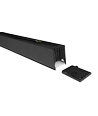 48W LED lysskinne, taklampe for kontor - Svart, 120 lm/W, 150 cm, inkl. wireoppheng