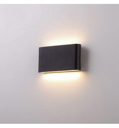 LEDlife DuoLume 12W vegglampe - Sort, opp/ned, inne / ute, IP65, inkl. lyskilde