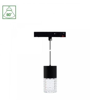 7W SHIFT BASIC HANGIT CRISTAL skinnespot til 48V - Varm hvit, 48V, pendel til skinnesystem