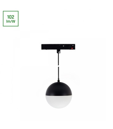 System Shift Basic - Globe P, Kulelampe, Hengende, 90mm, 10W, 2700K, Sort