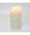 LED blokklys med lyskjede, 15cm, flammeeffekt - Ø7,5cm