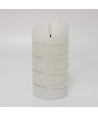 LED blokklys med lyskjede, 15cm, flammeeffekt - Ø7,5cm