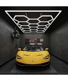 591W RA95 Hexagon LED 14 felter + ramme komplett sett - Inkludert strømtilkobling