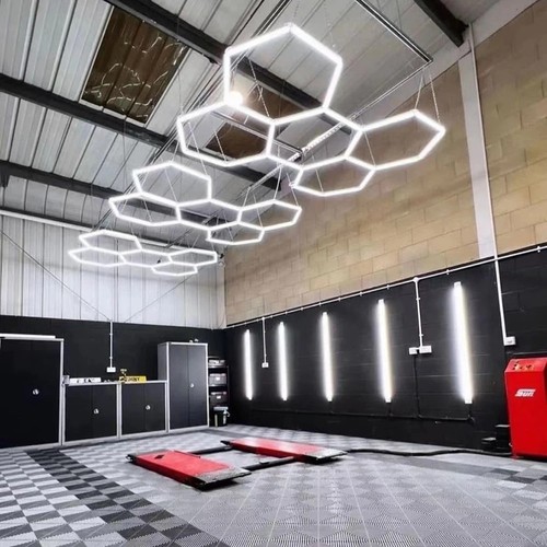 168W RA95 Hexagon LED 5 felter komplett sett - Inkl. strømtilkobling