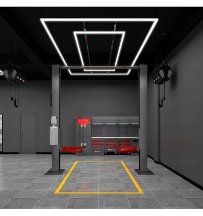 288W RA95 Lysgitter LED 2 rammer komplett sett Hexagon - Inkl. strømtilkobling